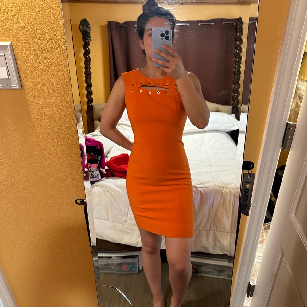 Carlisle Collection Orange Sleeveless Dress
